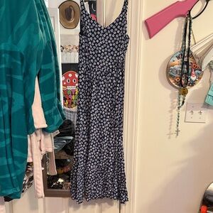 Old Navy Navy Blue Floral Maxi Dress